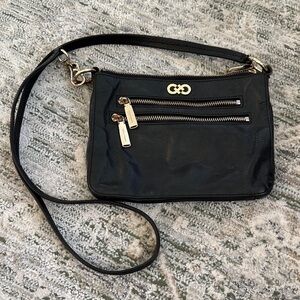 Cole Haan Black Crossbody Bag with Gold Accents